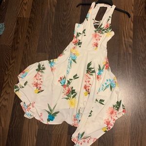 White colorful floral dress